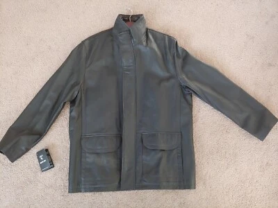 New Imper Piel 100% Leather Mens Coat — 第 1/4 张图片