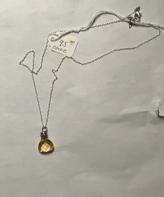 Cushion-Cut Citrine Pendant Necklace | Great Deal Priced To Sell!! Foto 1 de 4