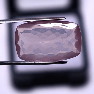 Мягкий розовый 16,4 карата натуральный розовый кварц 24 мм x 15 мм валик огранки высокого качества драгоценный камень - Изображение 1 из 4