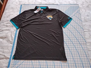 MENS XLARGE BLACK NFL JACKSONVILLE JAGUARS POLO SHIRT - NWT - Picture 1 of 3