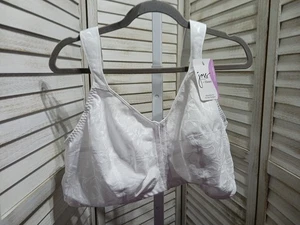 Just My Size Womens Bra Size 50DD White Front Close Comfort Adjustable Straps - Picture 1 of 14
