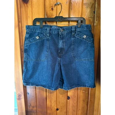 Pantalones Cortos Denim Faded Glory Lavado Oscuro Informales Talla 16 Foto 1 de 4