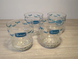 Set 4 Vintage Beechcraft Low-Ball Luftfahrt Flugzeug Aircraft Bar Gläser Whiskey - Bild 1 von 6