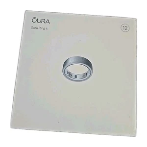 Oura Ring 4 Smart Ring 4th Gen. Size 12,  Brushed Silver. - Picture 1 of 5