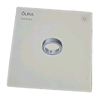 Oura Ring 4 Smart Ring 4th Gen. Size 12,  Brushed Silver. - Image 1 of 4