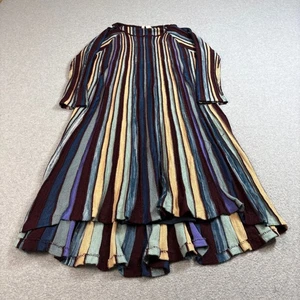 Moth Sweater Dress Women Small Multicolor Stripe Knit Long Sleeve Boho Layer Y2K - Picture 1 of 14