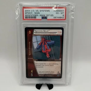 PSA 6 2004 U.D. VS System Web of Spider-Man 1st Edition Spider-Man #MSM-007 - Picture 1 of 2