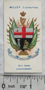 1906 Wills Borough Arms 2nd Edition No. 25 Londonderry City Arms - Picture 1 of 1