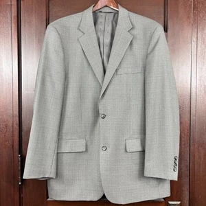 Joseph Feiss Gold Men's 42R Gray Houndstooth Check Blazer Sport Coat Jacket - Zdjęcie 1 z 15