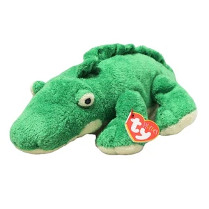 Ty Pluffies - Chomps el cocodrilo verde, juguete de peluche MWMT - Imagen 1 de 6