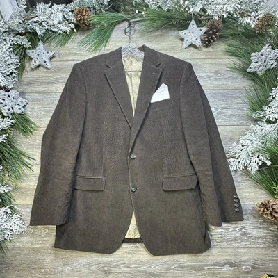 Corduroy Sports Blazer Size 38R Mens Brown Sports Coat Jacket Cotton Very Nice - Image 1 of 4