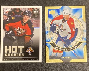 2013-14 Score JONATHAN HUBERDEAU RC & 2013-14 Upper Deck Shining Stars