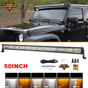 For JEEP Wrangler TJ 97-06 50" INCH LED Work Light Bar White/Amber/Strobe Flash - Picture 1 of 12