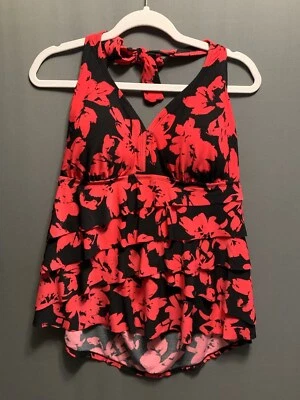 Camiseta tankini verde aguamarina para mujer, talla 2x talla grande roja y negra Foto 1 de 4