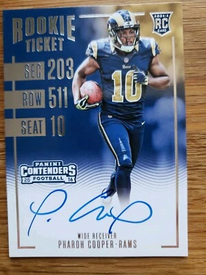 2016 PLAYOFF CONTENDERS PHAROH COOPER ROOKIE ON CARD AUTO CARD# 336 - Image 1 of 4