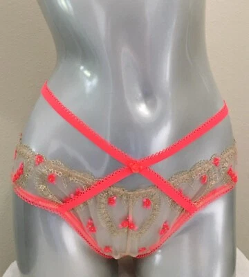 Nwt Victorias Secret Dream Angels Heart Embroidery Keyhole Cheekini Panty XL - Image 1 of 4