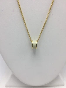 Marc Jacobs Halskette WEISSE EMAILLE KREIS A51 - Bild 1 von 8
