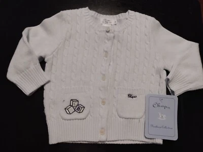 Cárdigan Suéter Chaps Bebé Niños 9 Meses Azul Claro Tejido Bloques Abotonados Nuevo con Etiquetas Foto 1 de 4