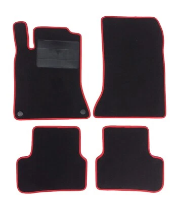 PLANETCARPETS Tappetini Tappeti per Auto Mercedes CLA (C117) e (X117) 2013 2019, bordo rosso