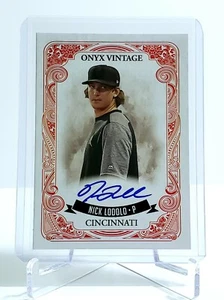 Nick Lodolo 2021 Onyx Vintage Blue Ink On-Card Auto PR/325 #VANL Cincinnati Reds - Picture 1 of 2