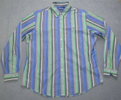 Ralph Lauren Golf Mens Colorful Striped Button Down Shirt XL Custom Fit - Image 1 of 4
