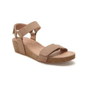 Shea Rose Adam Tucker Leather Wedge Sandal - Picture 1 of 4