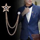 Men Star Brooch Suit Pin Metal Tie Clips To Show Your Charm In Formal Occasions