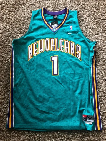 NBA New Orleans Hornets Baron Davis Nike Authentic Swingman Away Jersey NWT XXL Cover