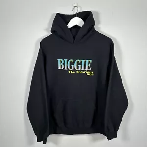 Gildan Biggie The Notorious One B.I.G. Hoodie Herren L Schwarz Grafik Pullover Rap - Bild 1 von 9