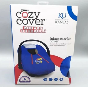 Cubierta acogedora KU JAYHAWKS Universidad de Kansas forrada de lana cubierta portabebés - Imagen 1 de 7