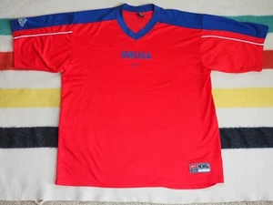 VTG 90s Y2k NIKE Team Center Check Gonzaga Bulldogs Red Jersey Mens 2XL XXL - Picture 1 of 7