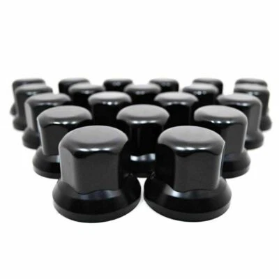 60x Black 33mm Wheel Nut Cover Plastic Caps fit Scania Volvo MAN Mercedes Iveco - Image 1 of 4