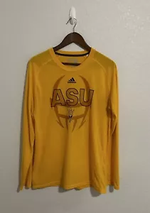 Adidas Arizona State Sun Devils Shirt Erwachsene Größe Large Gelb Langarm Herren - Bild 1 von 8