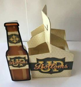 Hallmark Birthday Greeting Card Beer / Beverage Carrier "Bottoms Up" Funny  - Picture 1 of 4
