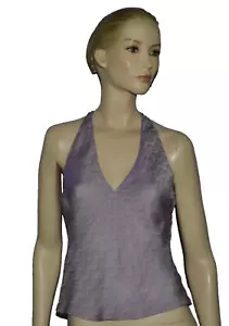 TAHARI GR. S SMALL 100 % SEIDE FLIEDER LAVENDEL CAMI TANK TOP BLUSE V-AUSSCHNITT Racerback - Bild 1 von 5