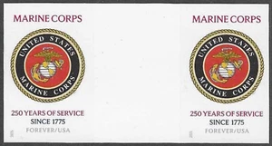USA Sc. 6005a (F) U.S. Marine Corps 2025  MNH H pair gutter ***NO DIE CUTS*** - Picture 1 of 1