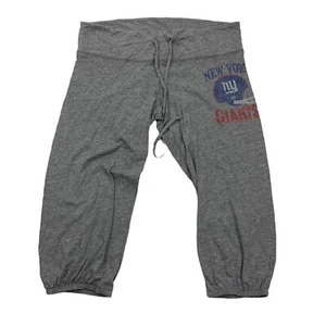 New York Giants Junk Food Women’s Sz Small NFL Vintage Heather Grey Capri Pants - Picture 1 of 9