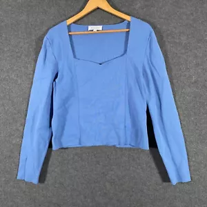 Witchery Top Womens Extra Large Blue Shirt Fitted Career Office Formal Z97 - Picture 1 of 10
