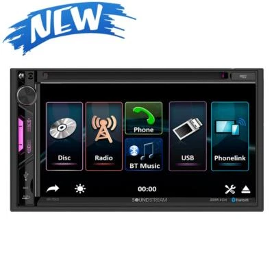 Soundstream VR-7002 7” 2-DIN DVD Multimedia w/ Android PhoneLink - Image 1 of 3