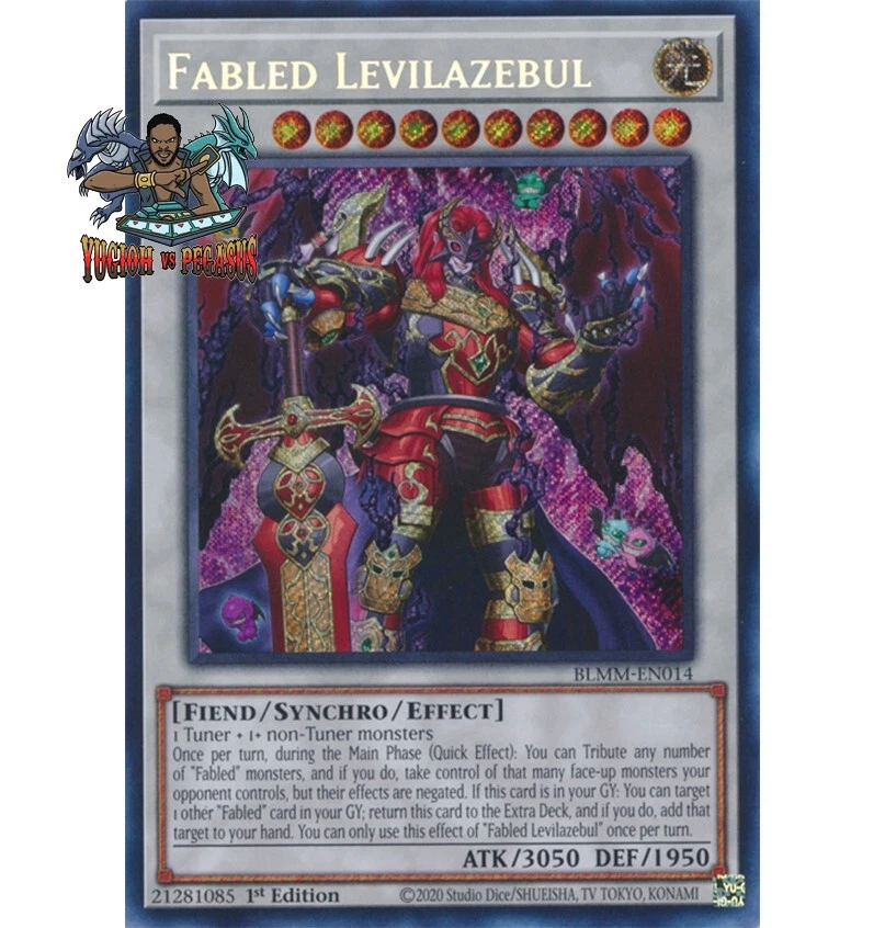 Yugioh! 1x Fabled Levilazebul BLMM-EN014 Secret Rare 1st Ed NM - Image 1 of 1
