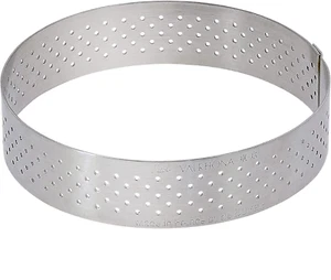 de Buyer Round Perforated Valrhona Tart Ring Baking Supplies Stainless Stl 8.5cm - Picture 1 of 1