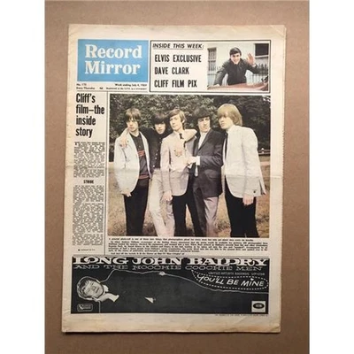 ROLLING STONES RECORD MIRROR MAGAZINE JULY 4 1964 Rolling stones cover - aged UK - Image 1 of 2