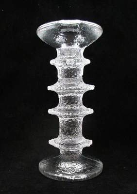 IITTALIA GLAS FINNLAND, FESTIVO 4 RING KERZENSTÄNDER, TIMO SARPANEVA, SIGNIERT - Bild 1 von 4