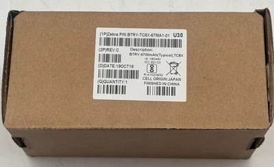 New BTRY-TC8X-67MA1-01 For ZEBRA TC8X TC8000 82-176054-01 6700mAh