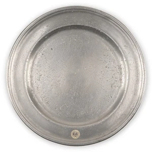 Edward Danforth of Hartford CT, 8" x ⅝" Pewter Plate, Antique c1800, 016 - Picture 1 of 11