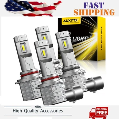 AUXITO 9006 9005 LED Kit Headlights Combo 6500K Bulbs High Beam Low Super Bright - Image 1 of 4