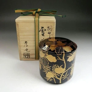 Natsume  jujube  paulownia bamboo lacquer design Yukibuki Snowstorm F/S, FEDEX - Picture 1 of 21
