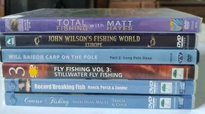 Fishing 6x DVD ❤️ Bundle Angling Tench Perch Roach Chub Hayes Wilson Macey Pole - Picture 1 of 8