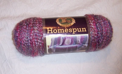 Lion Boucle Yarn - Sprinkles or Lion Brand Homespun - Mixed Berries - Image 1 of 2