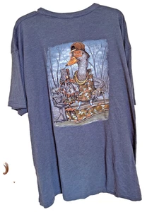 COMBAT WATERFOWL DUCK TEE T SHIRT 3XLBlue hunt hunting - Picture 1 of 4